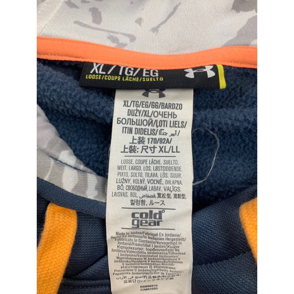 Under Armour Hoodie Mens XL Blue ColdGear Storm1 Loose Fit Pullover Sweatshirt - Picture 5 of 8